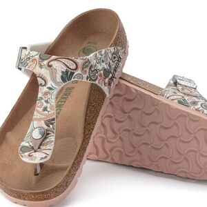 Birkenstock Gizeh Vegan Birko-Flor Sandals- Paisley Light Rose